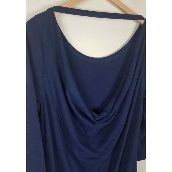 Victoria's Secret Women's Sz. L Navy Blue Tunic Dress W/ Cowl Back Detail - Picture 7 of 8